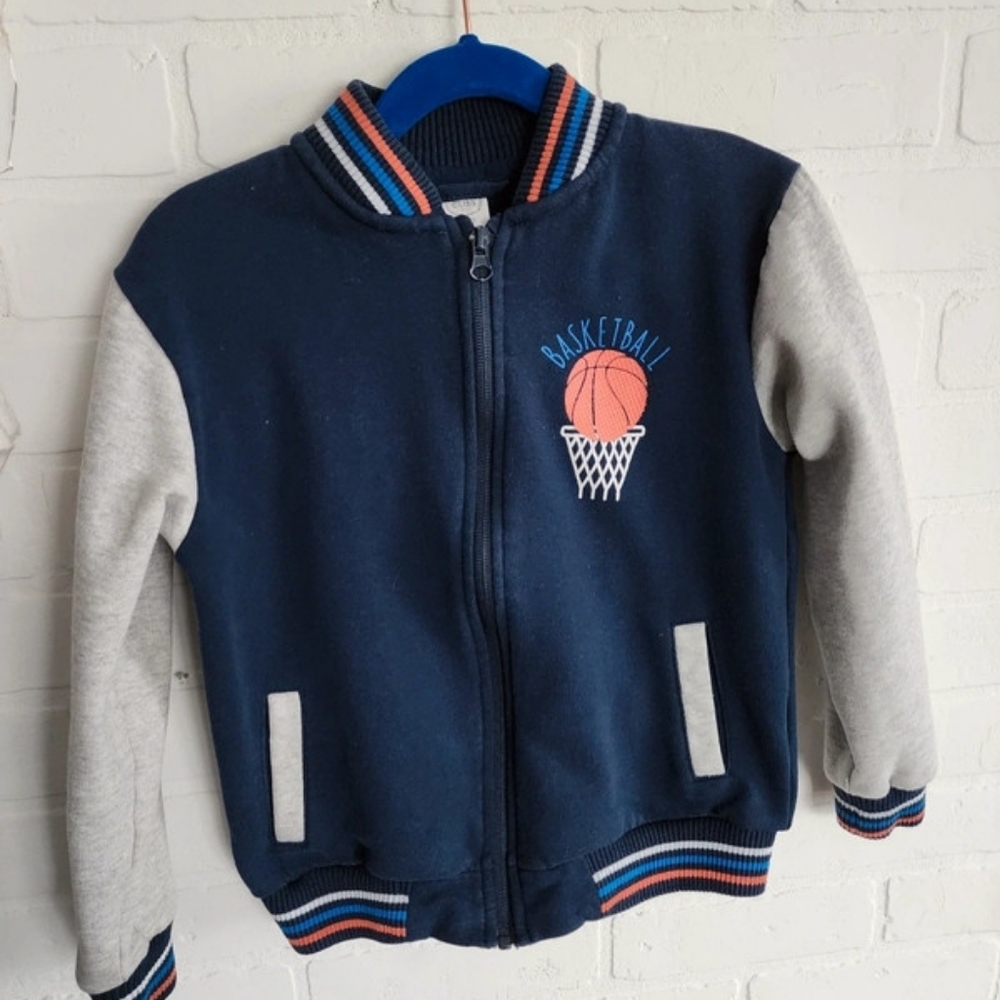 Boy's dark blue zip up jacket